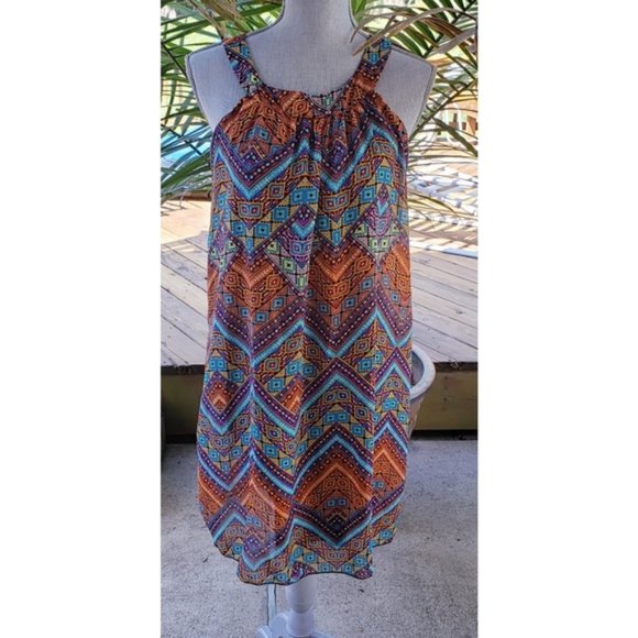 Vibe Dresses & Skirts - Boho Cold-Shoulder Flowy Vacay Vibe Shift Dress M